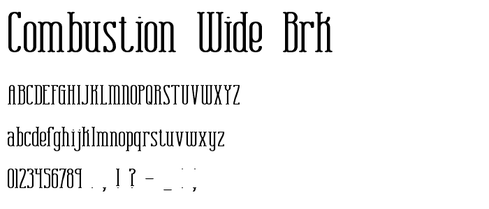 Combustion Wide BRK font